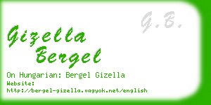 gizella bergel business card
